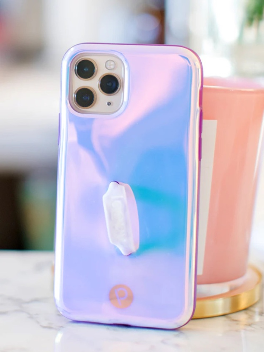 iPhone 13 Pro Max Iridescent Violet Quartz Blue Purple Phone Loopy Case